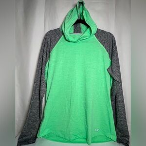 Under Armour Green and Gray Threadborne Cowl Neck Hoodie